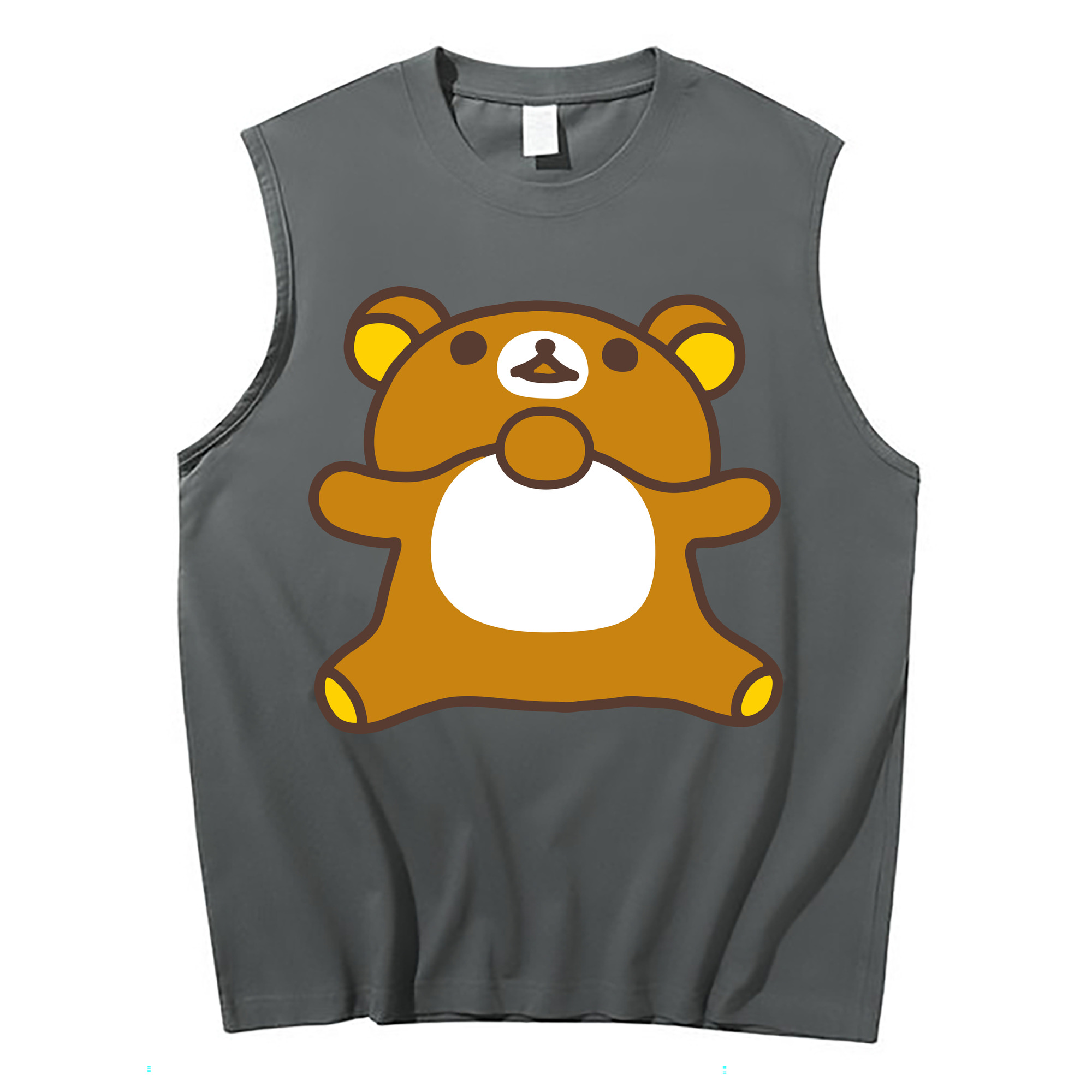 （画像用） リラックマ リラックマ キイロイトリ Rilakkuma Korilakkuma Kiiroitori コットン100％タンクトップ（フロントプリント）